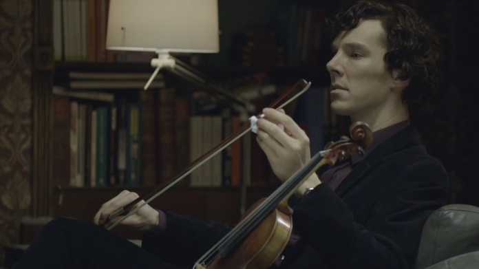 Benedict Cumberbatch as Sherlock Holmes in the TV series Sherlock (2010)