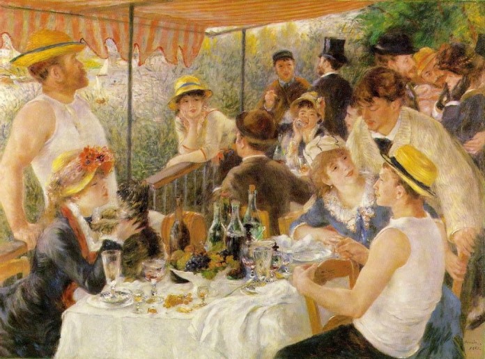 Luncheon of the boating party by Pierre-Auguste Renoir. 